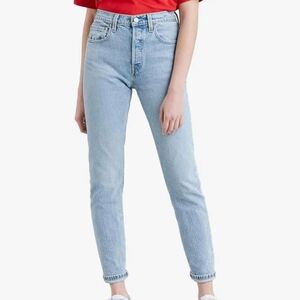 Levi's Blue High Rise Jeans Slim Tapered Fit
